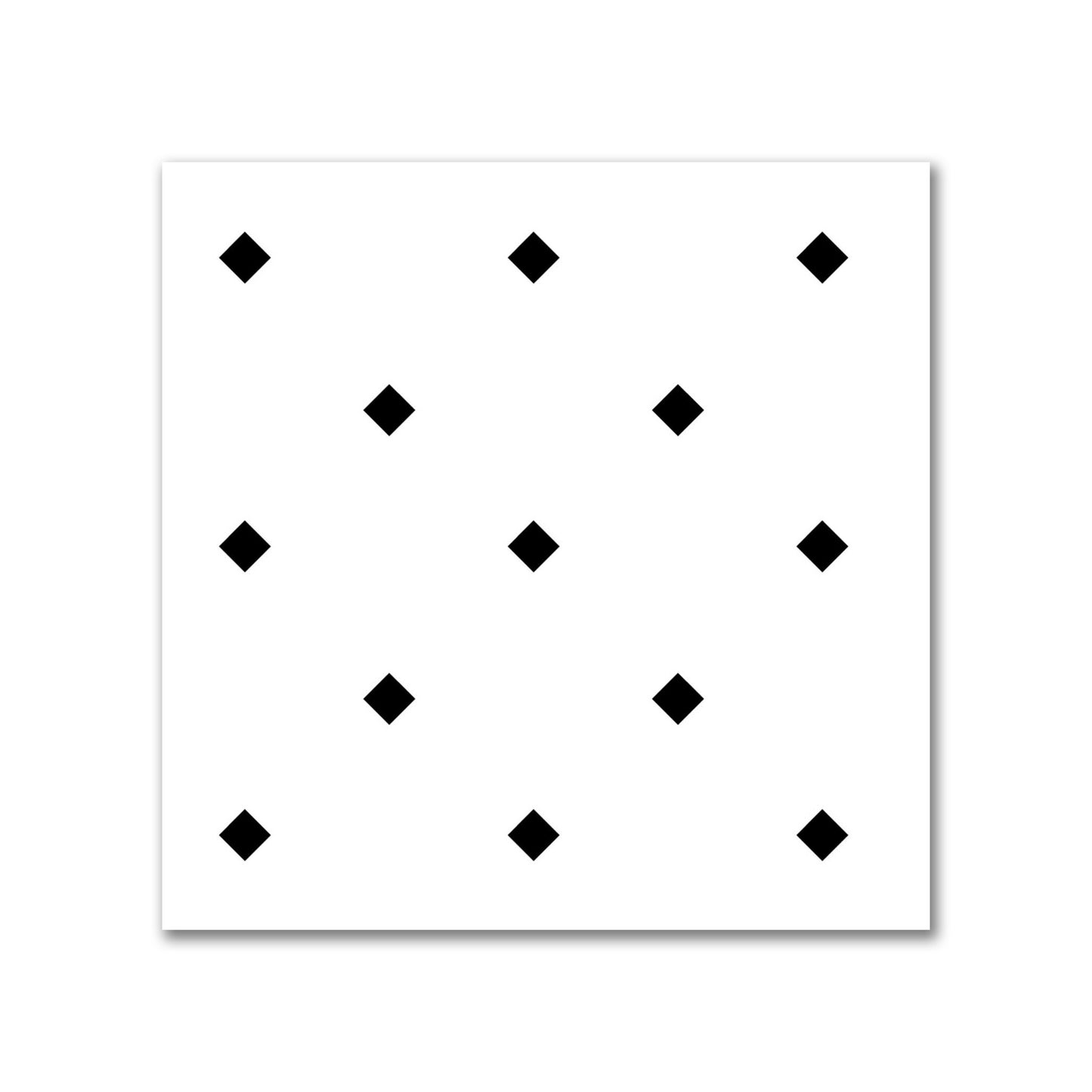 Off-White Cotton Canvas Fabric with Black Diamonds, FACC-1010-101