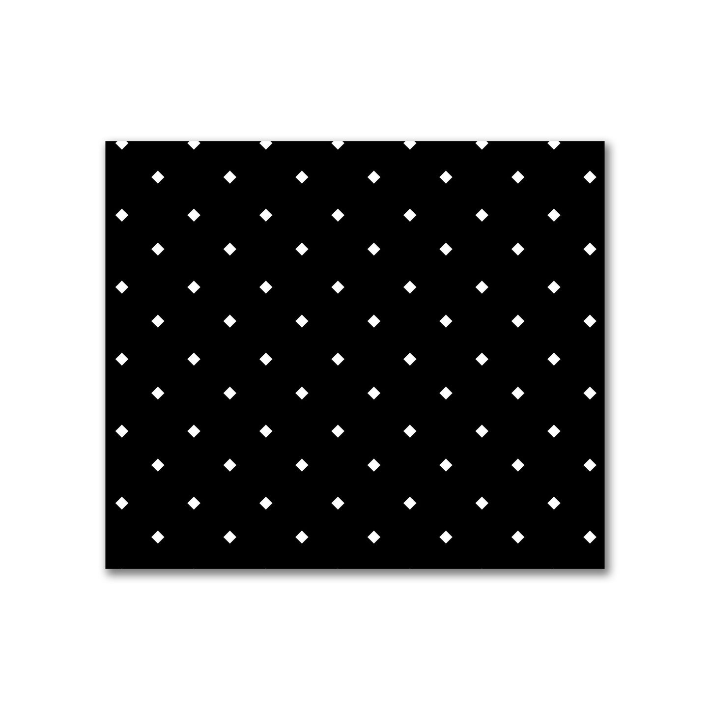 Cotton Canvas Fabric with Off-White Diamonds on Black, FACC-1010-102