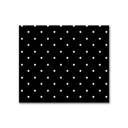 Cotton Canvas Fabric with Off-White Diamonds on Black, FACC-1010-102