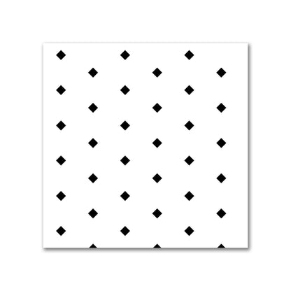 Cotton Canvas Fabric with Fine Black Diamonds on Off-White, FACC-1010-111