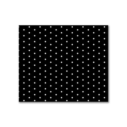 Cotton Canvas Fabric with Fine Off-White Diamonds on Black, FACC-1010-112