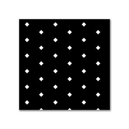 Cotton Canvas Fabric with Fine Off-White Diamonds on Black, FACC-1010-112