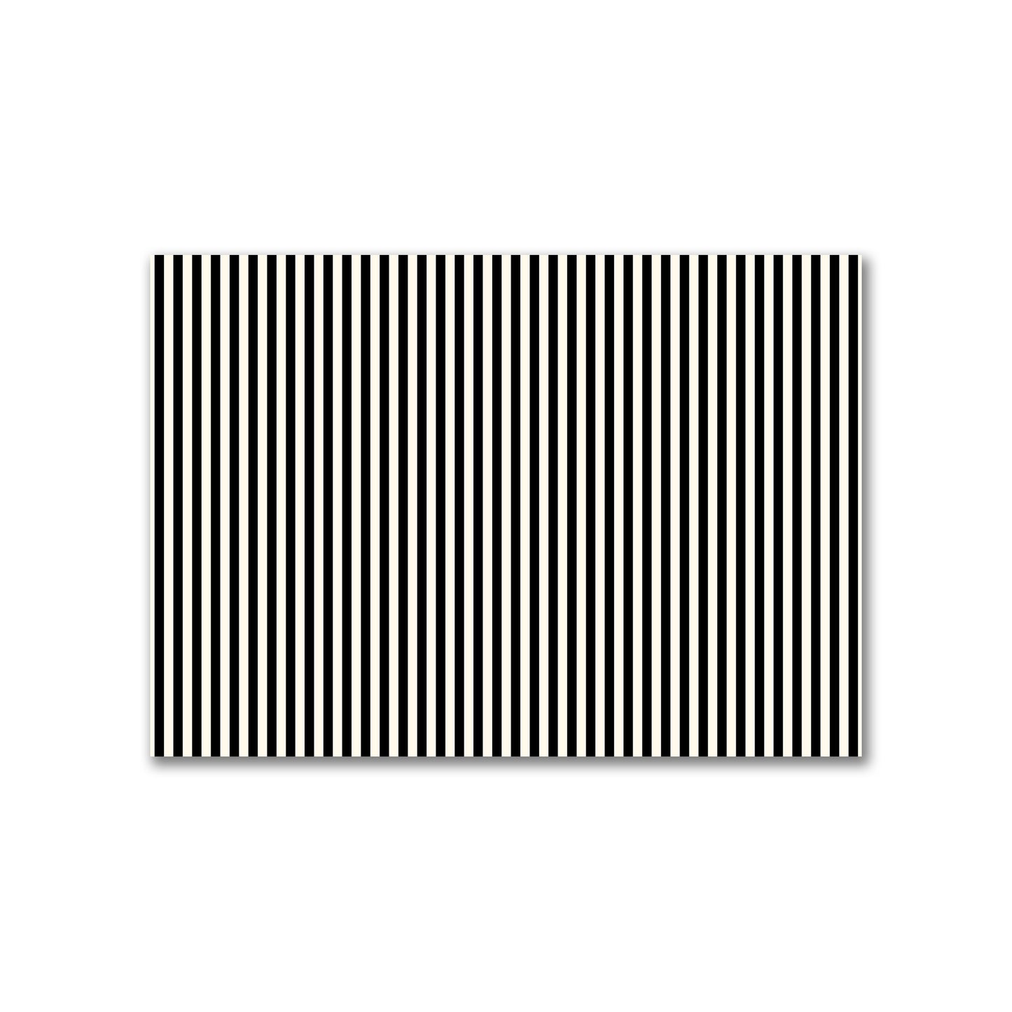 Cotton Canvas Fabric with Black Bars on Pale Cream, FACC-1013-051