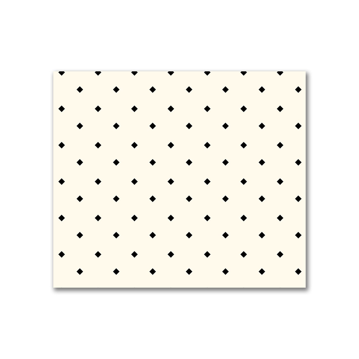 Cotton Canvas Fabric with Black Diamonds on Pale Cream, FACC-1013-101