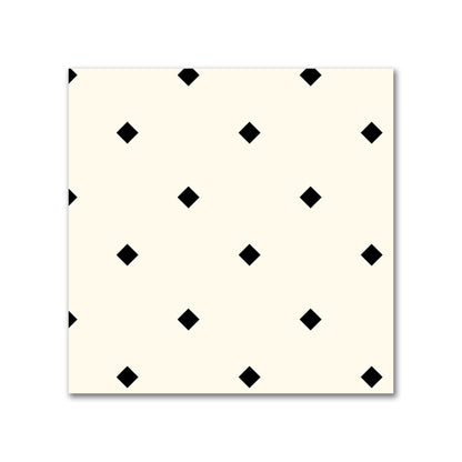 Cotton Canvas Fabric with Black Diamonds on Pale Cream, FACC-1013-101