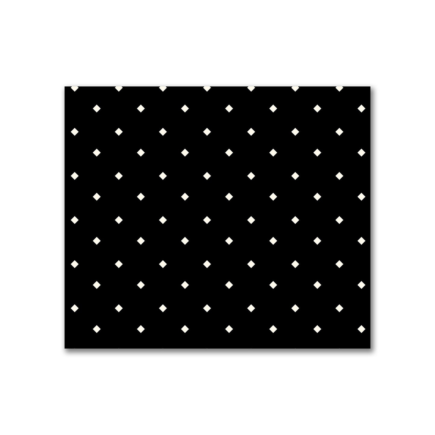 Cotton Canvas Fabric with Pale Cream Diamonds on Black, FACC-1013-102