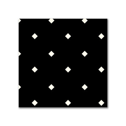 Cotton Canvas Fabric with Pale Cream Diamonds on Black, FACC-1013-102
