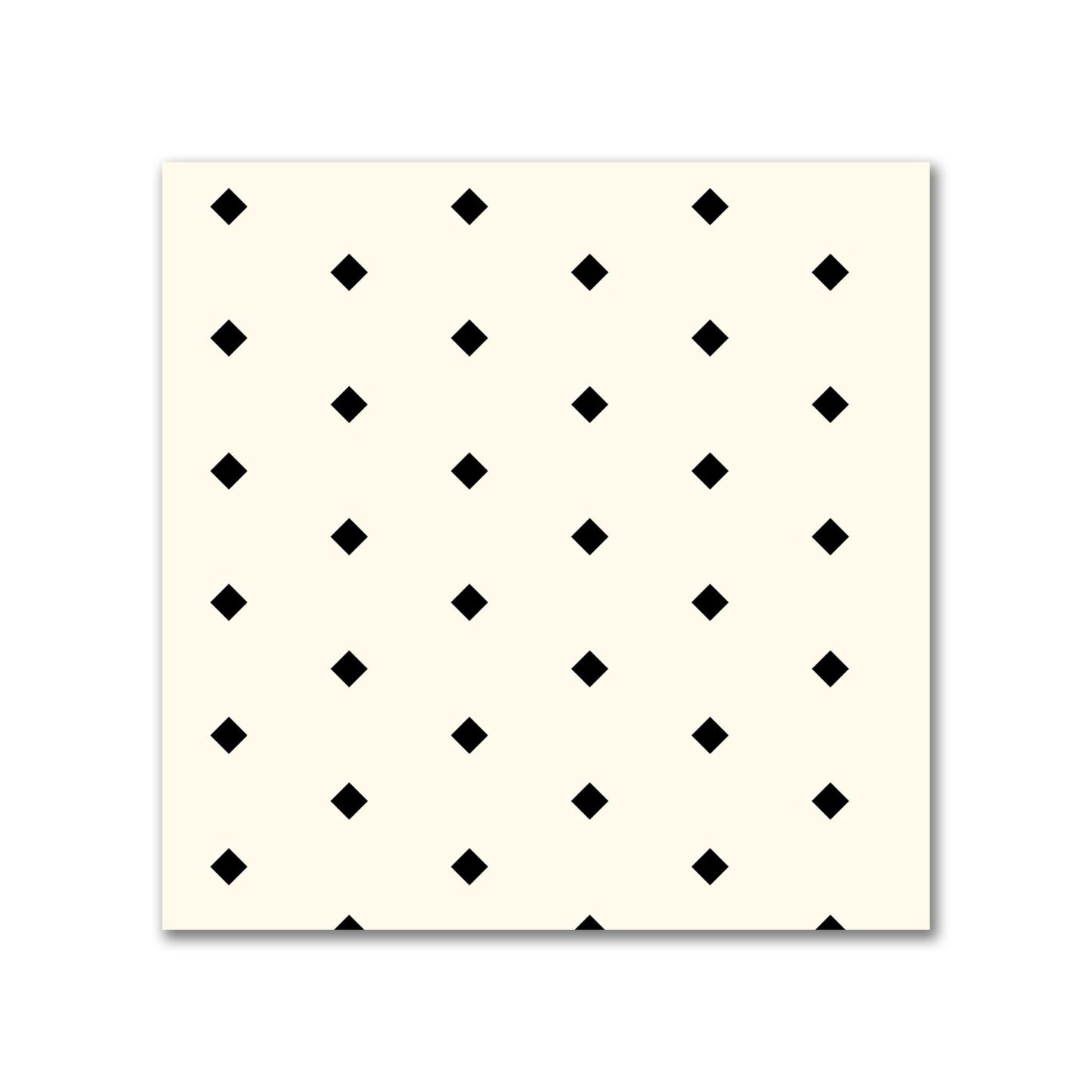 Cotton Canvas Fabric with Fine Black Diamonds onPale Cream, FACC-1013-111