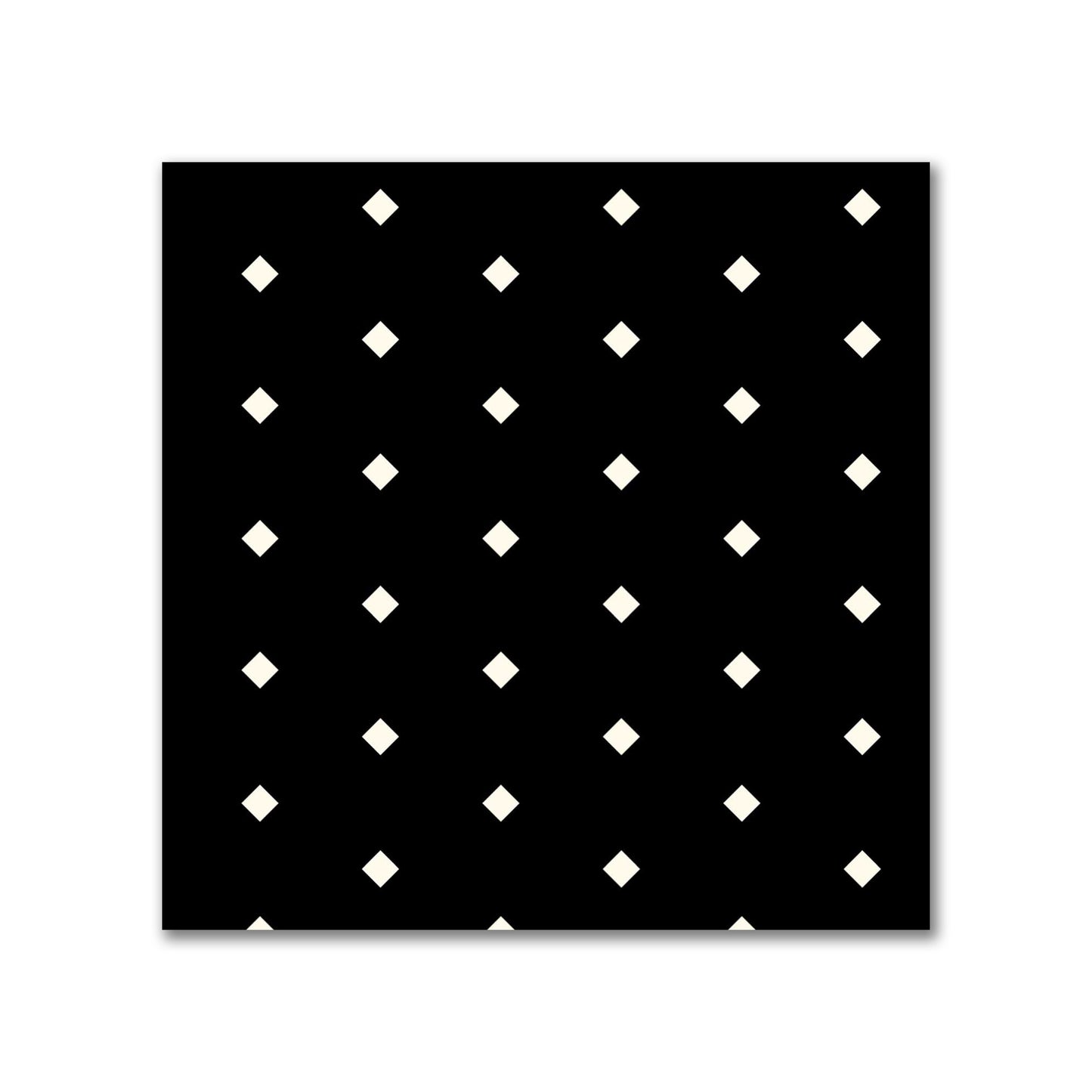 Cotton Canvas Fabric with Fine Pale Cream Diamonds on Black, FACC-1013-112