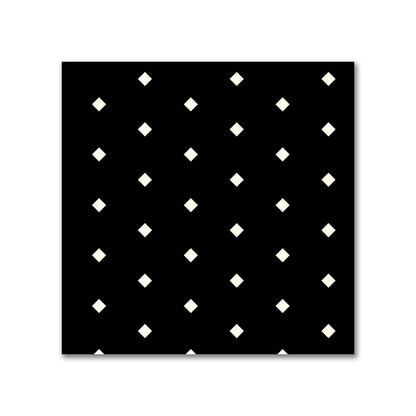 Cotton Canvas Fabric with Fine Pale Cream Diamonds on Black, FACC-1013-112