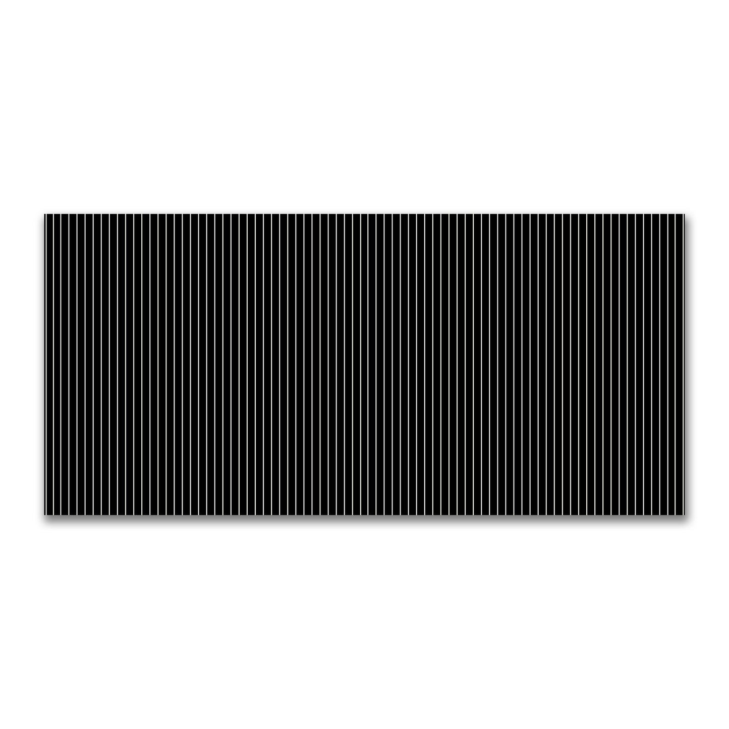 Cotton Canvas Fabric with Fine Pale Cream Stripes on Black, FACC-1013-152
