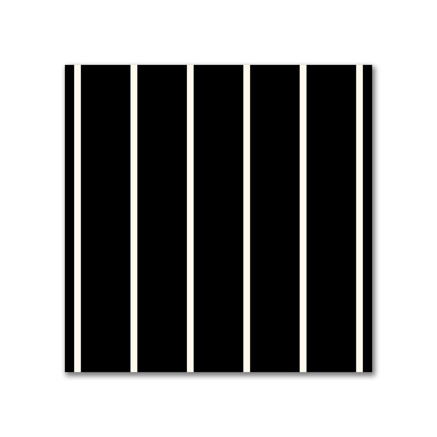 Cotton Canvas Fabric with Fine Pale Cream Stripes on Black, FACC-1013-152