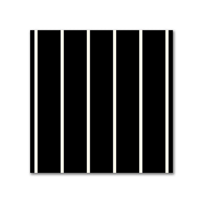 Cotton Canvas Fabric with Fine Pale Cream Stripes on Black, FACC-1013-152