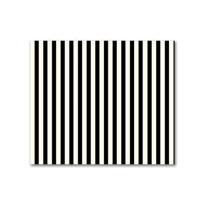 Cotton Canvas Fabric with Thin Black Bars on Pale Cream, FACC-1013-241