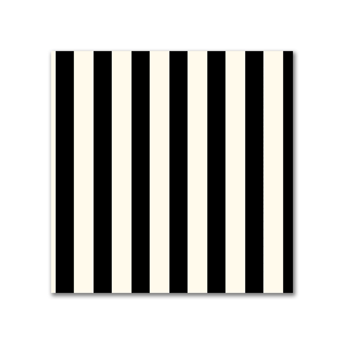 Cotton Canvas Fabric with Thin Black Bars on Pale Cream, FACC-1013-241