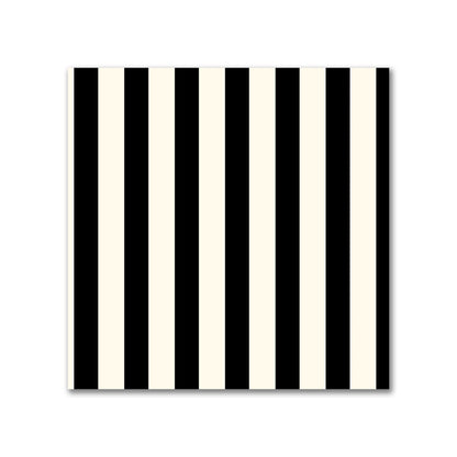 Cotton Canvas Fabric with Thin Black Bars on Pale Cream, FACC-1013-241