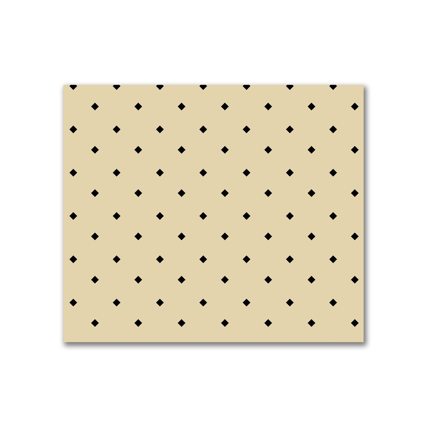 Cotton Canvas Fabric with Black Diamonds on Tan , FACC-1014-101