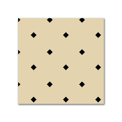 Cotton Canvas Fabric with Black Diamonds on Tan , FACC-1014-101