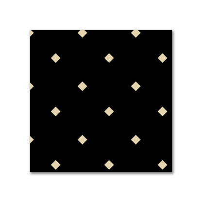 Cotton Canvas Fabric with Tan Diamonds on Black, FACC-1014-102