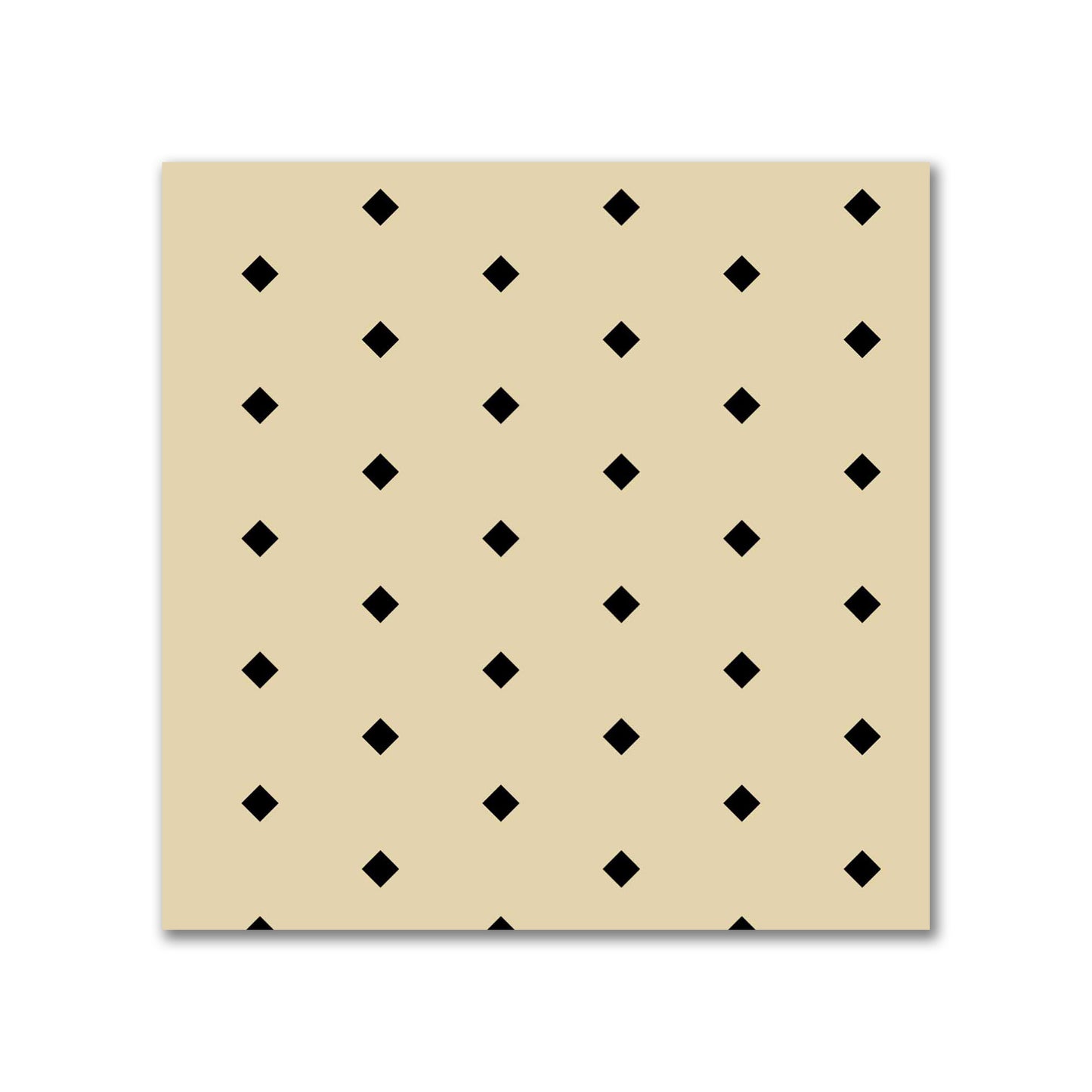 Cotton Canvas Fabric with Fine Black Diamonds on Tan, FACC-1014-111
