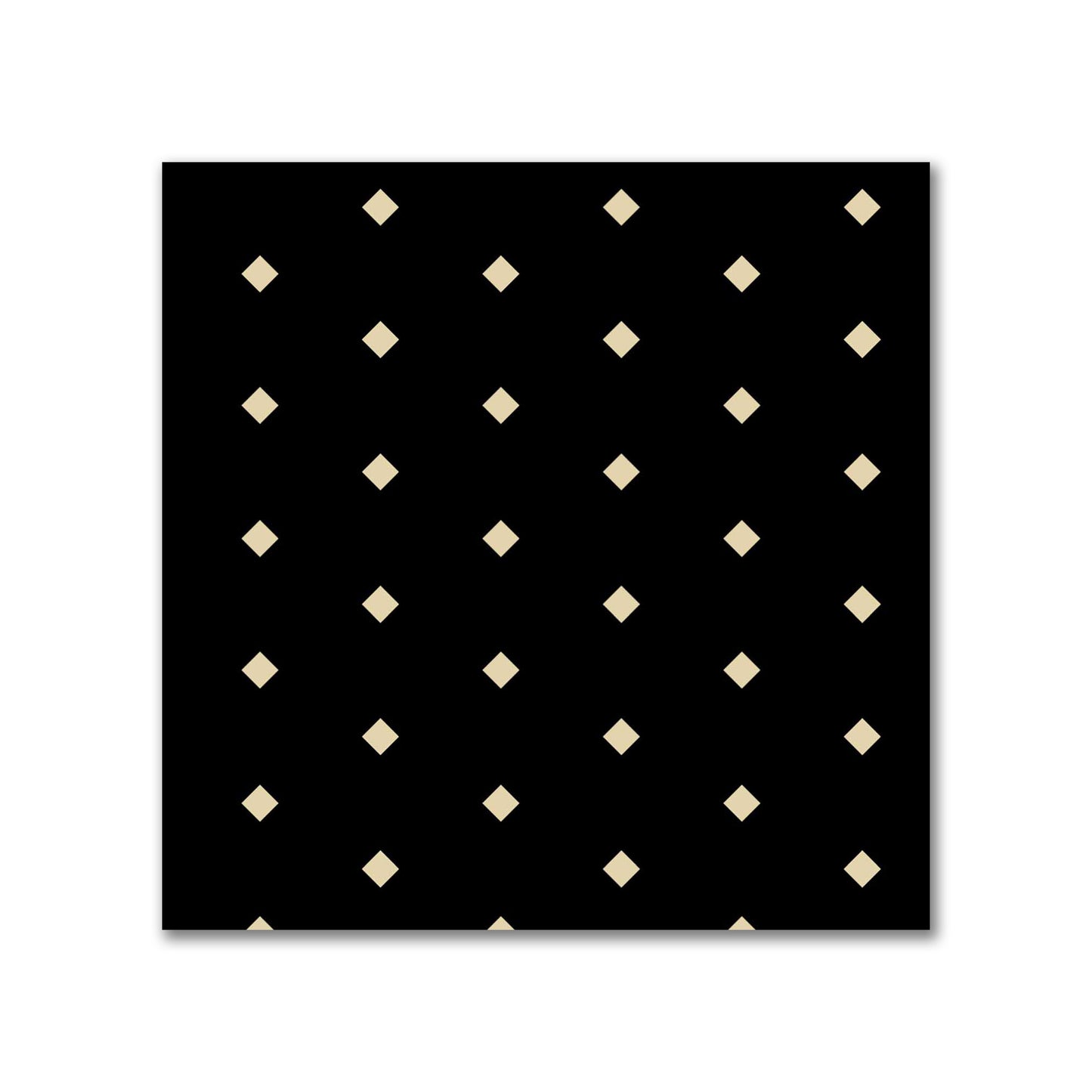 Cotton Canvas Fabric with Fine Tan Diamonds on Black, FACC-1014-112