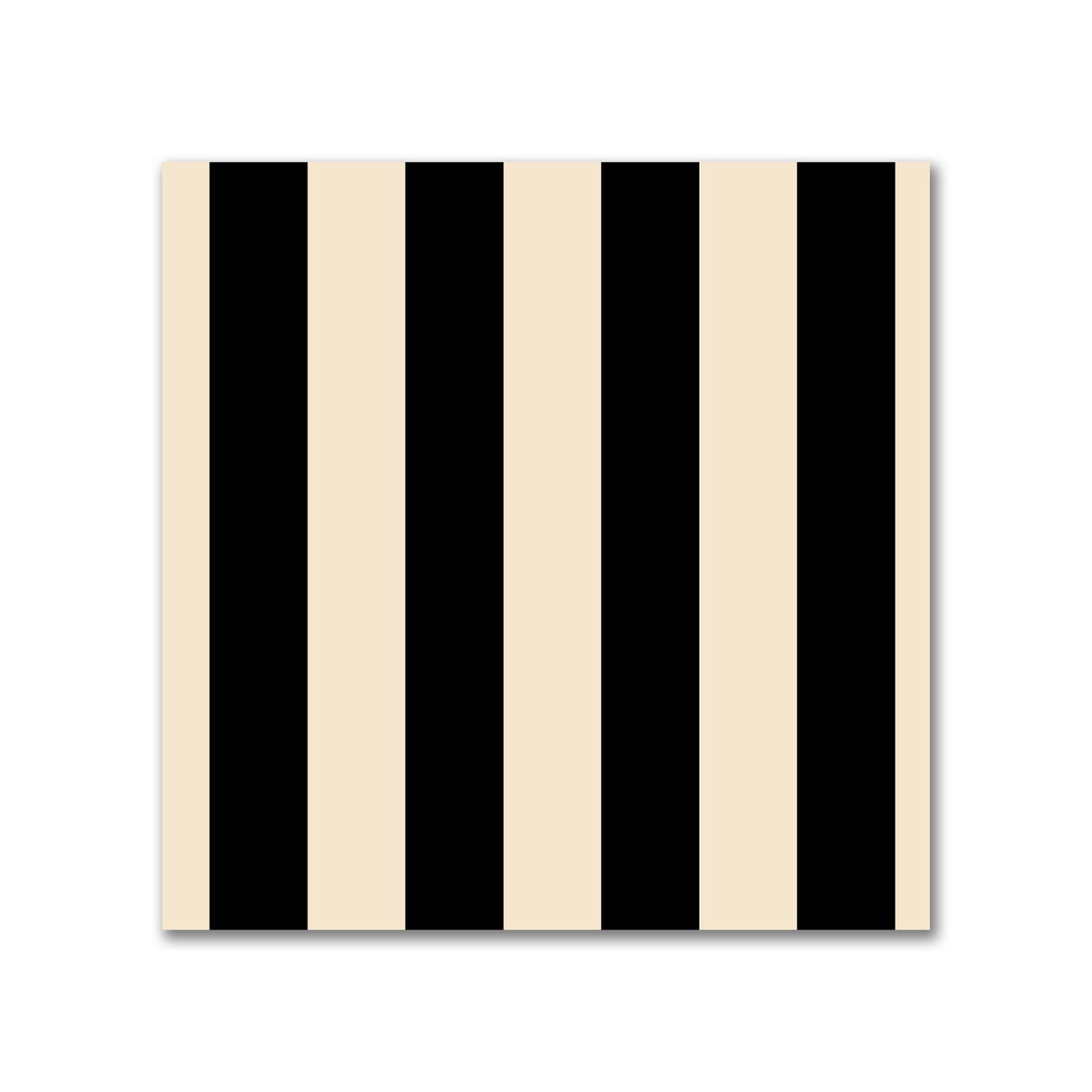 Cotton Canvas Fabric with Black Bars on Beige, FACC-1015-051