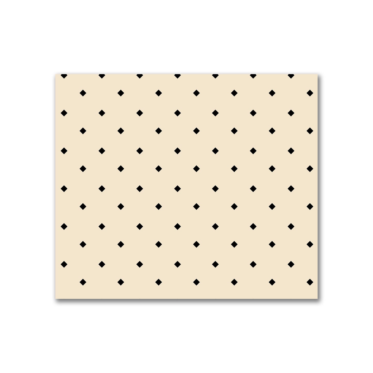 Cotton Canvas Fabric with Black Diamonds on Beige, FACC-1015-101