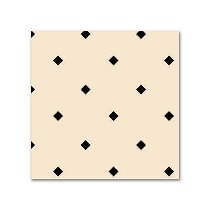 Cotton Canvas Fabric with Black Diamonds on Beige, FACC-1015-101