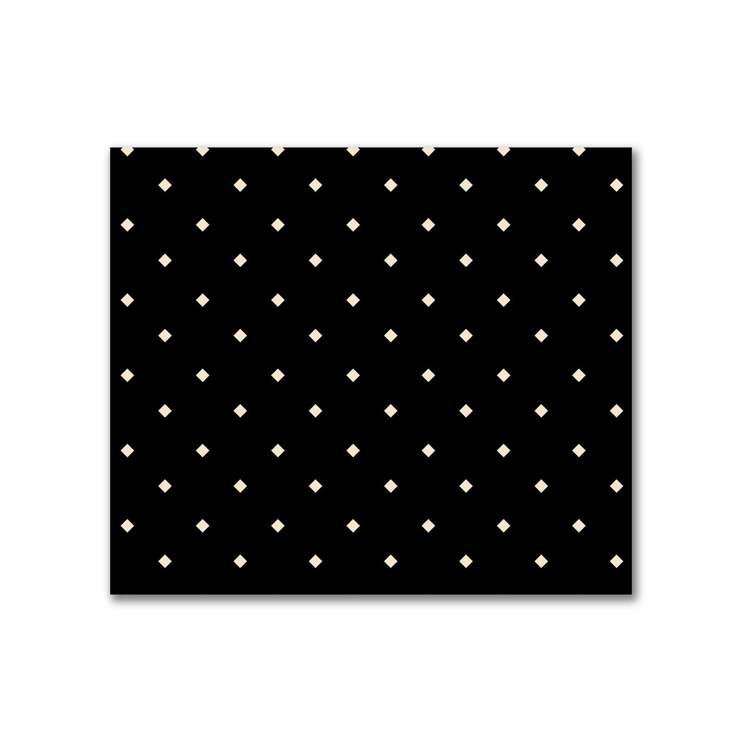 Cotton Canvas Fabric with Beige Diamonds on Black, FACC-1015-102