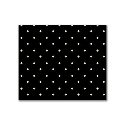 Cotton Canvas Fabric with Beige Diamonds on Black, FACC-1015-102