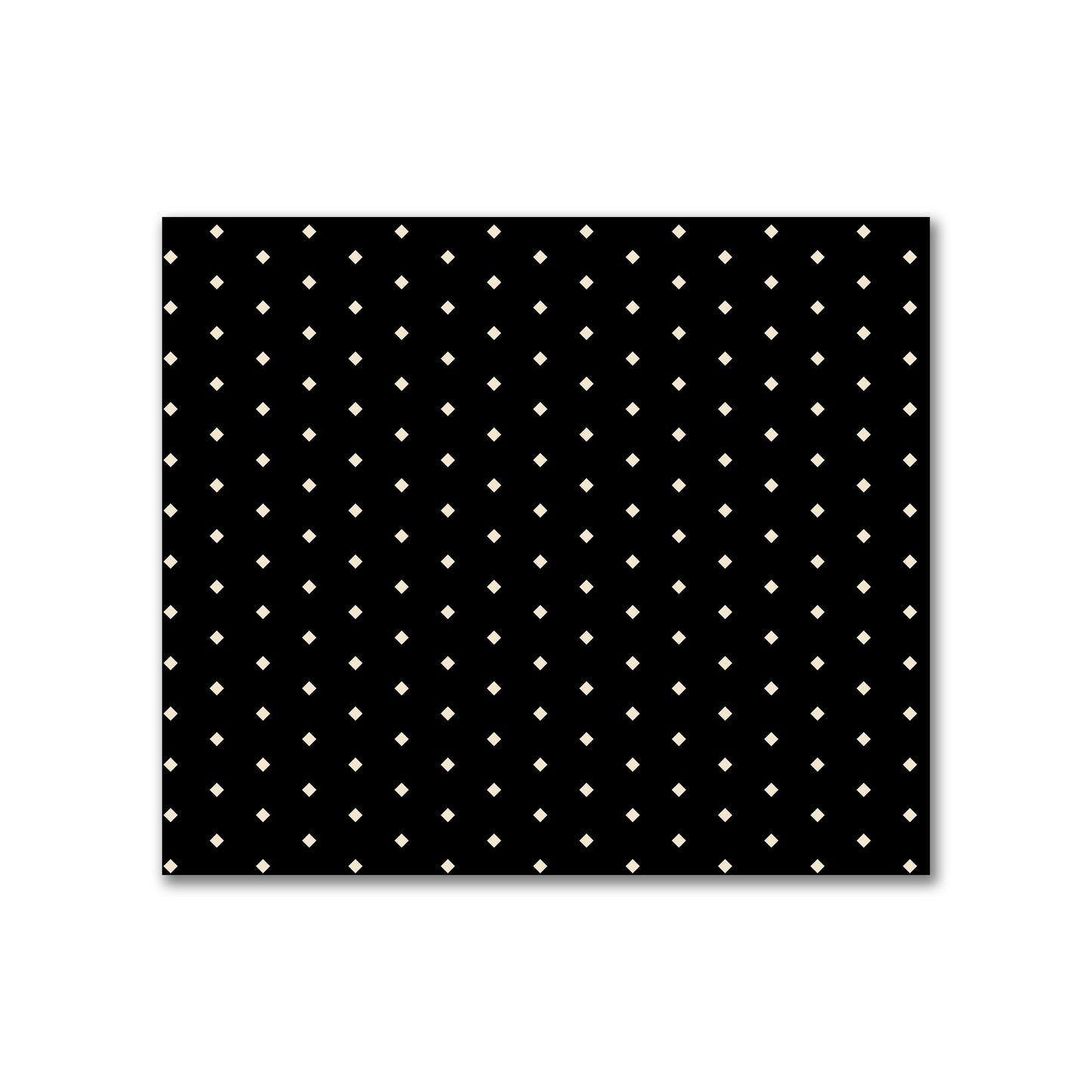 Cotton Canvas Fabric with Fine Beige Diamonds on Black, FACC-1015-112