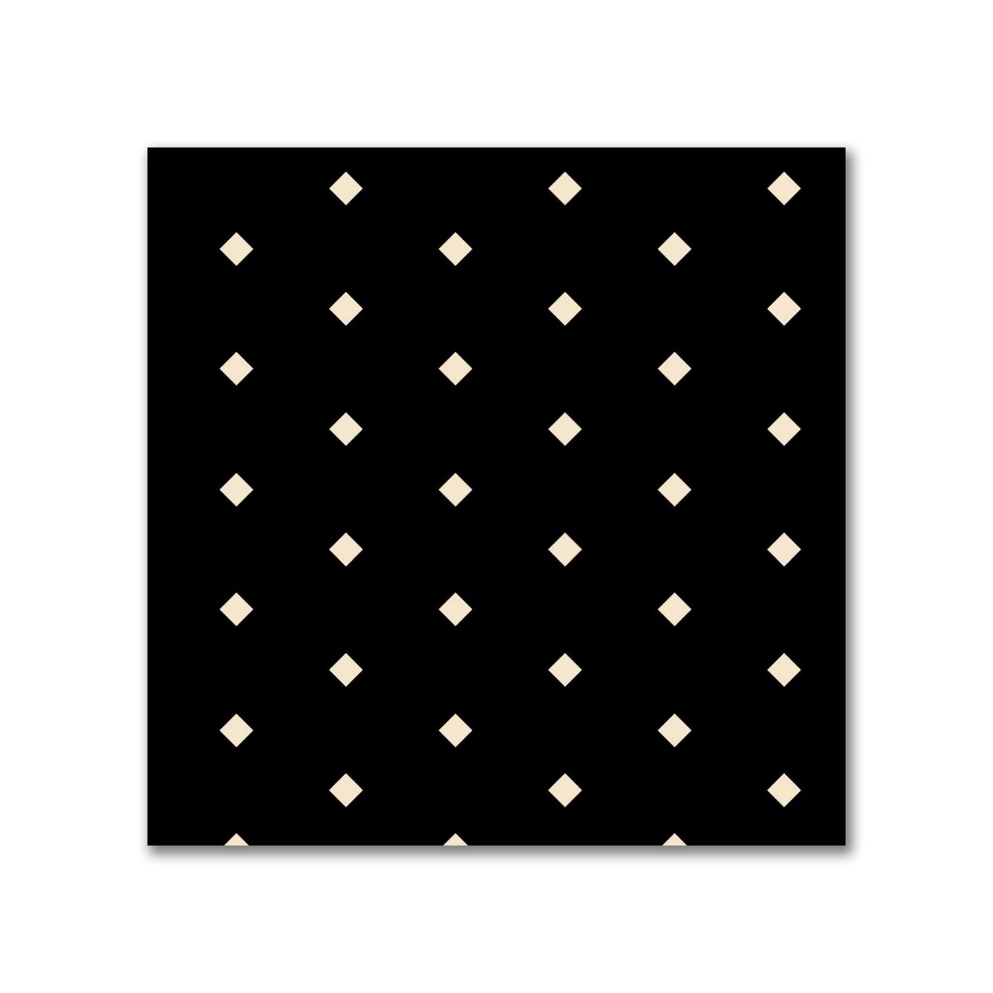Cotton Canvas Fabric with Fine Beige Diamonds on Black, FACC-1015-112