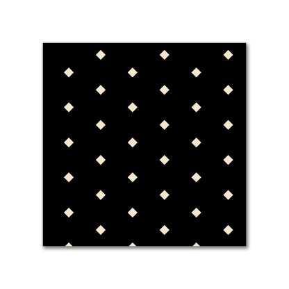 Cotton Canvas Fabric with Fine Beige Diamonds on Black, FACC-1015-112