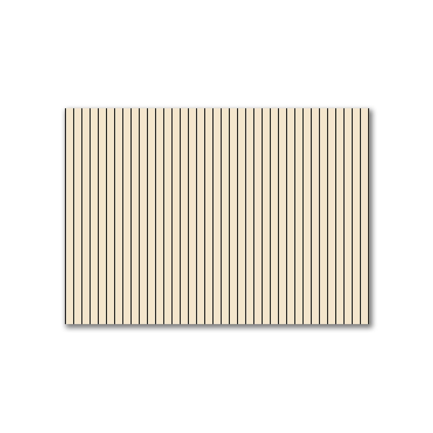 Cotton Canvas Fabric with Fine Black Stripes on Beige, FACC-1015-151