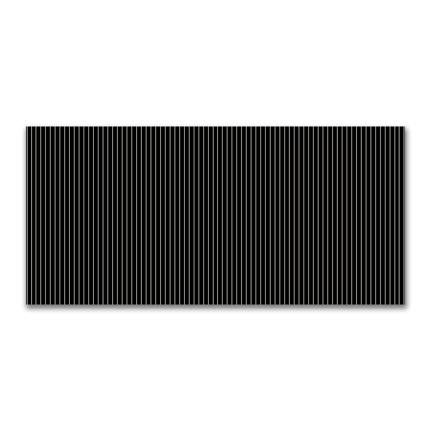 Cotton Canvas Fabric with Fine Beige Stripes on Black, FACC-1015-152