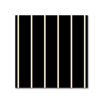 Cotton Canvas Fabric with Fine Beige Stripes on Black, FACC-1015-152