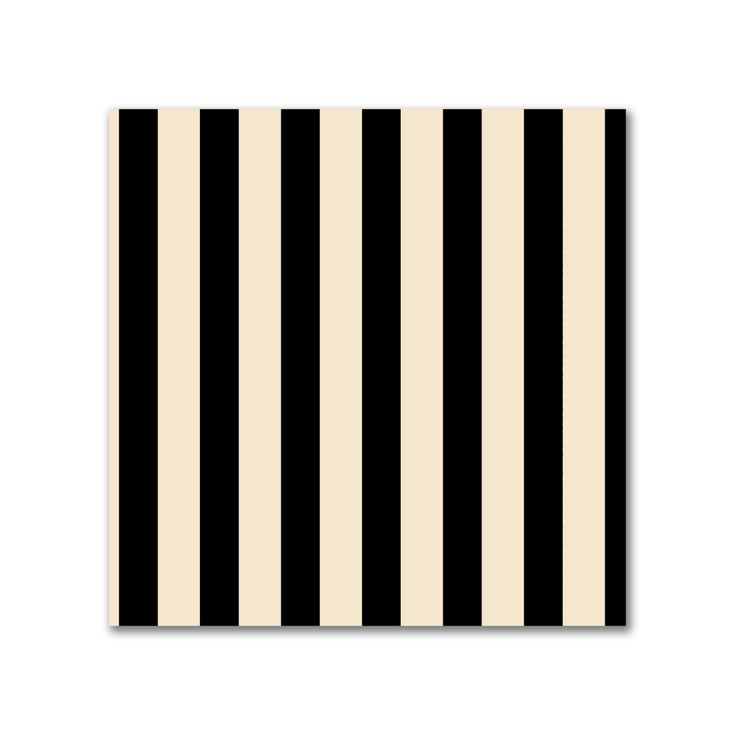 Cotton Canvas Fabric with Thin Black Bars on Beige, FACC-1015-241