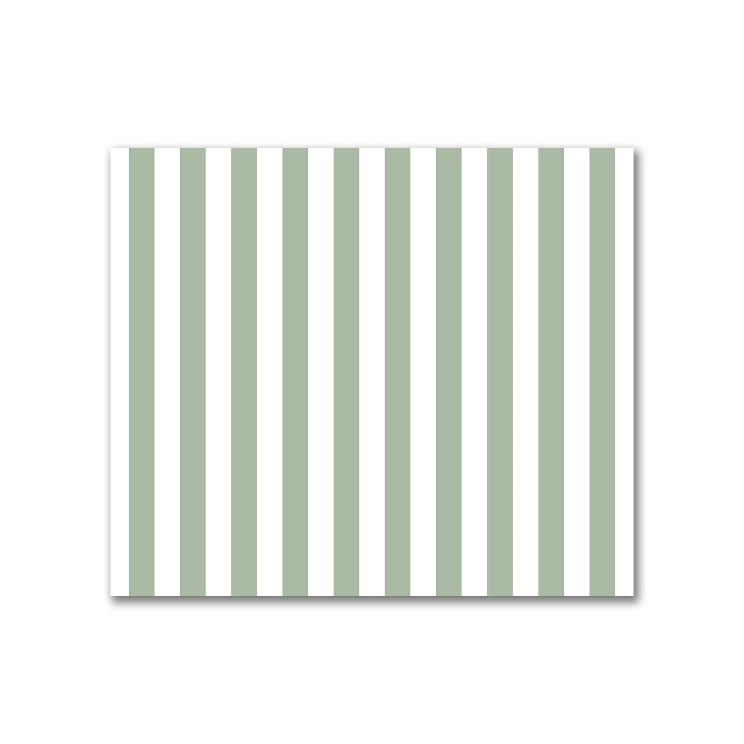 Off-White Cotton Canvas Fabric with Green Bars, FACC-1052-051