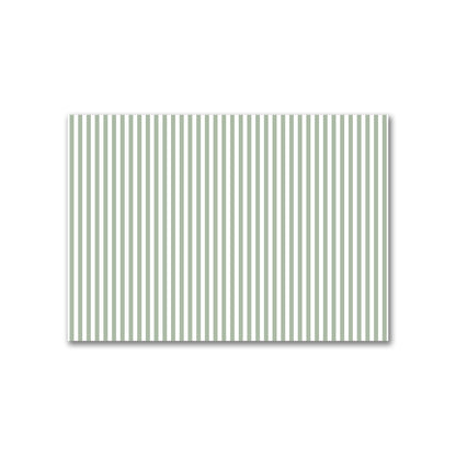 Off-White Cotton Canvas Fabric with Green Bars, FACC-1052-051