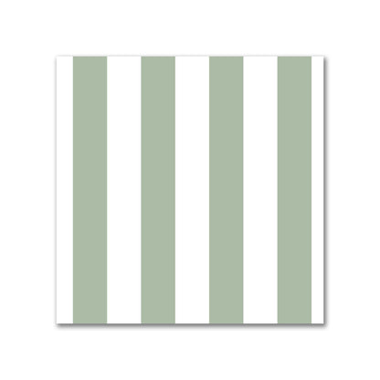 Off-White Cotton Canvas Fabric with Green Bars, FACC-1052-051