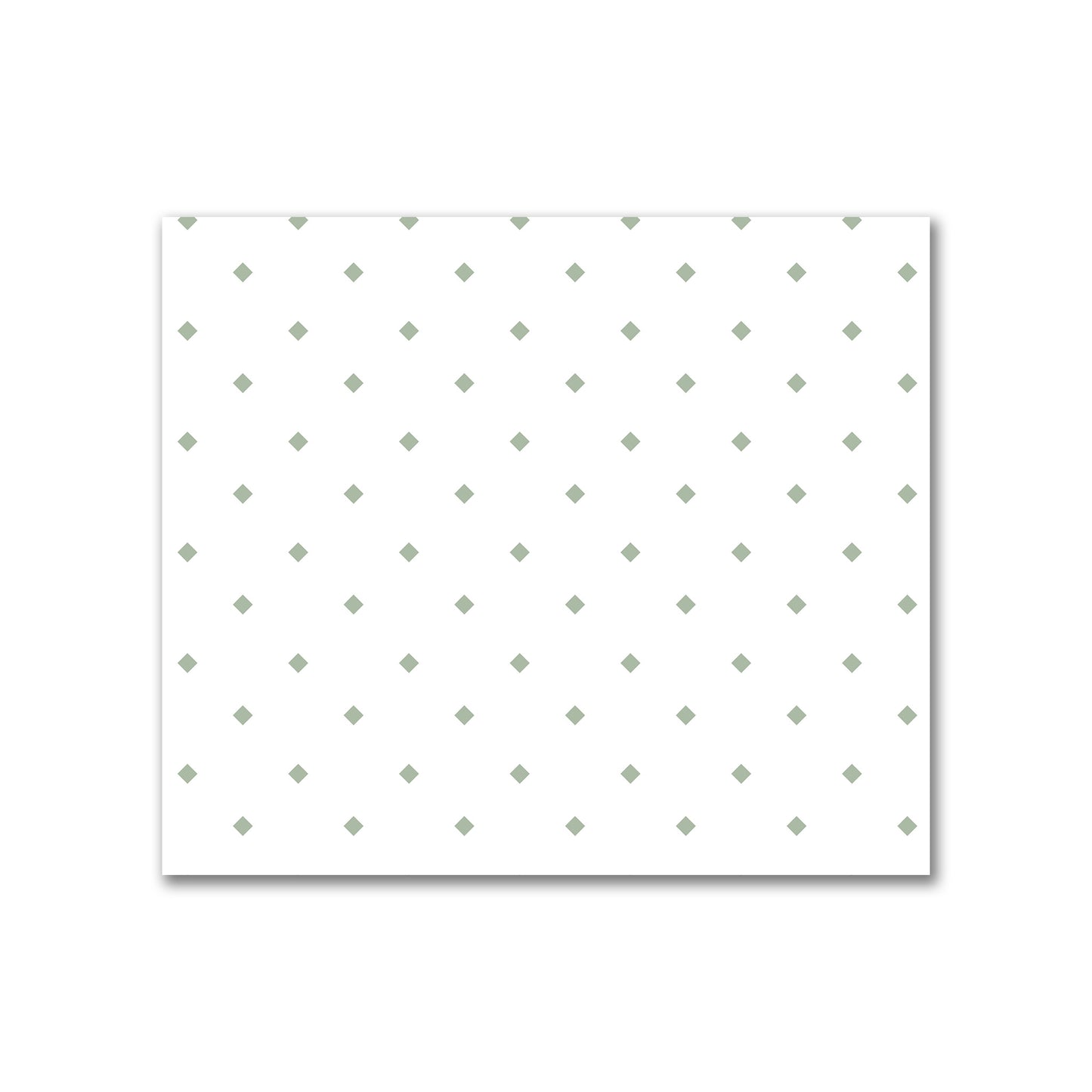 Off-White Cotton Canvas Fabric with Green Diamonds, FACC-1052-101