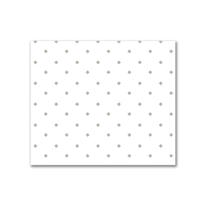 Off-White Cotton Canvas Fabric with Green Diamonds, FACC-1052-101