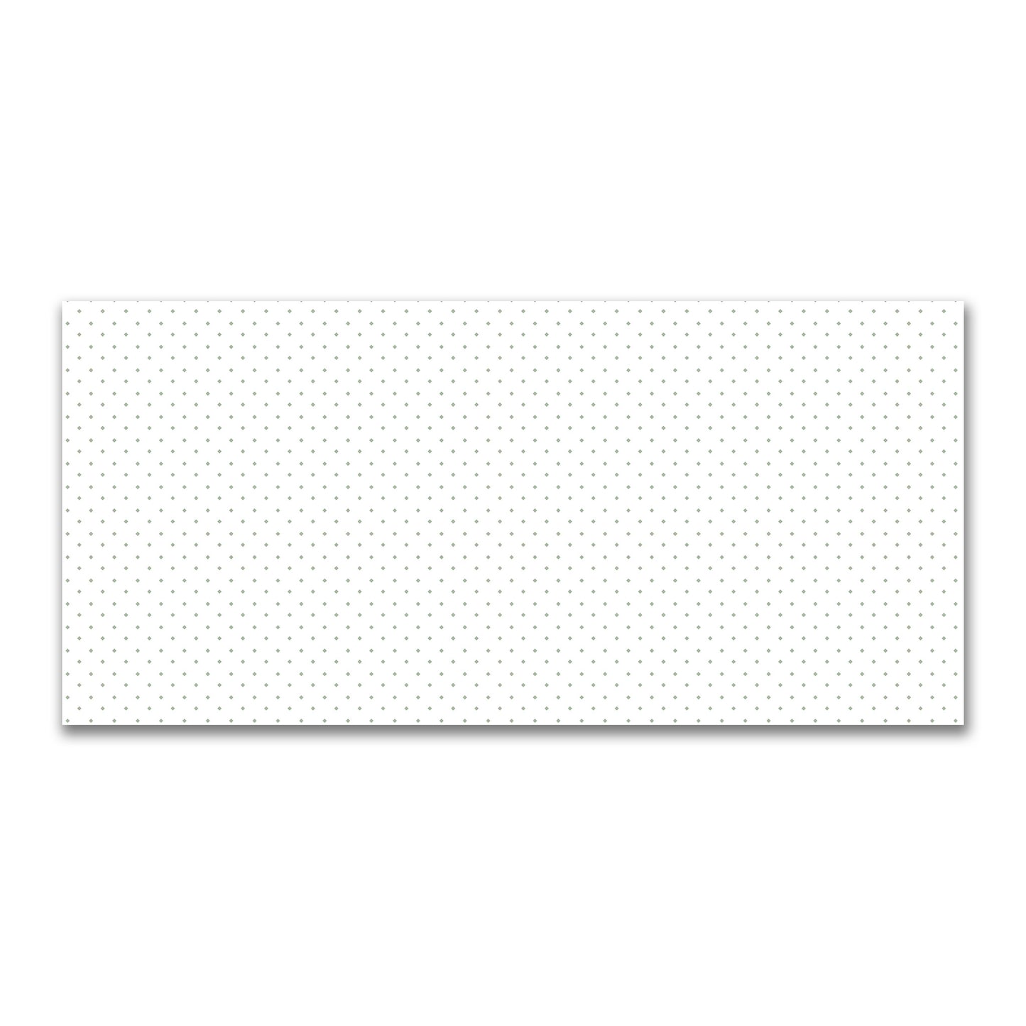 Off-White Cotton Canvas Fabric with Green Diamonds, FACC-1052-101