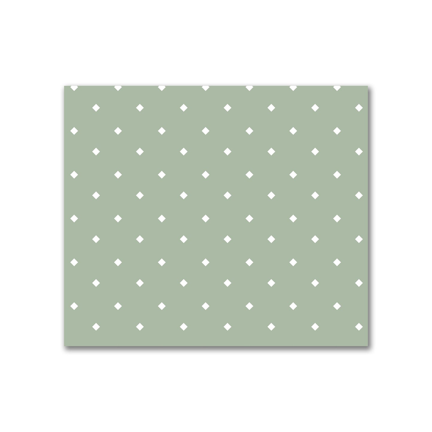 Cotton Canvas Fabric with Off-White Diamonds on Green, FACC-1052-102