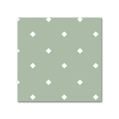 Cotton Canvas Fabric with Off-White Diamonds on Green, FACC-1052-102