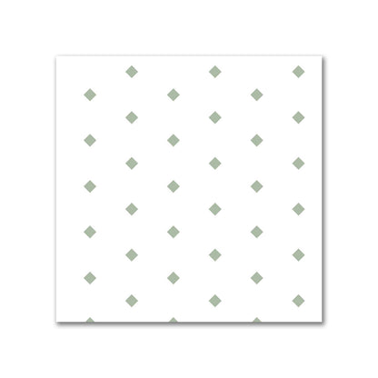 Off-White Cotton Canvas Fabric with Fine Green Diamonds, FACC-1052-111