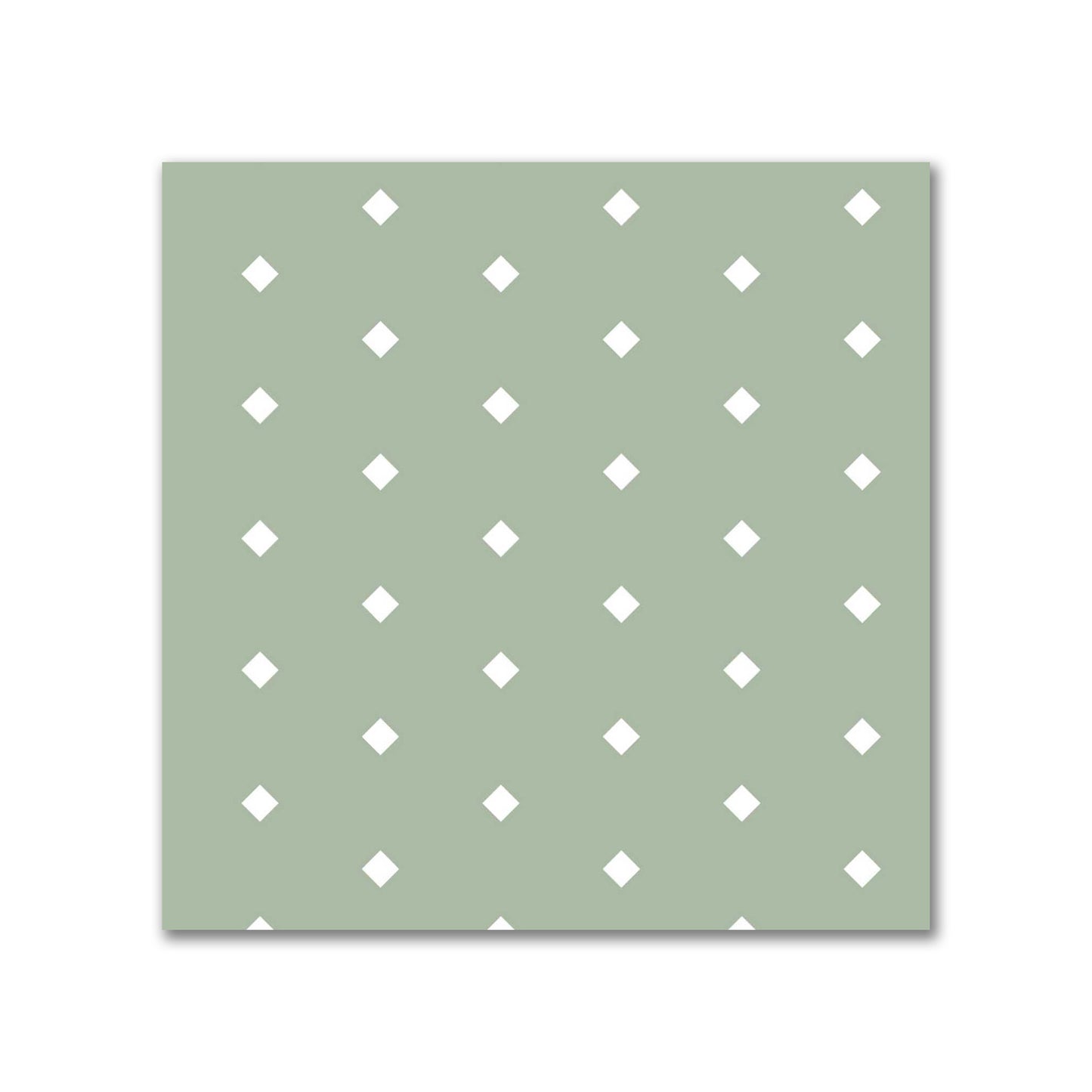 Cotton Canvas Fabric with Fine Off-White Diamonds on Green, FACC-1052-112