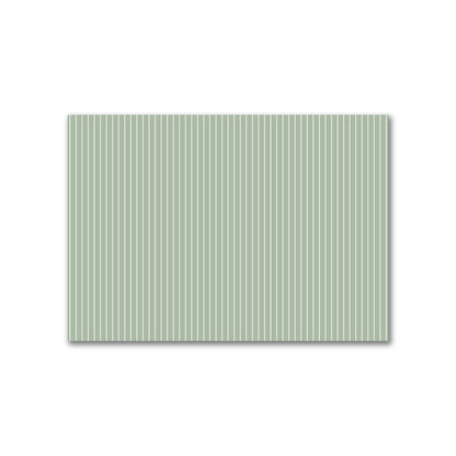 Cotton Canvas Fabric with Fine Off-White Stripes on Green, FACC-1052-152