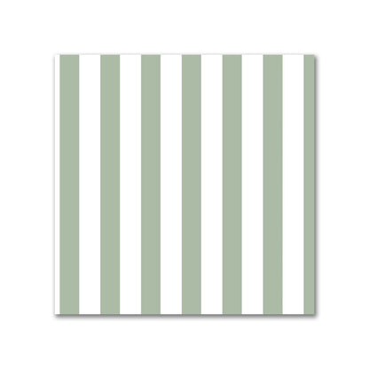 Off-White Cotton Canvas Fabric with Thin Green Bars, FACC-1052-241