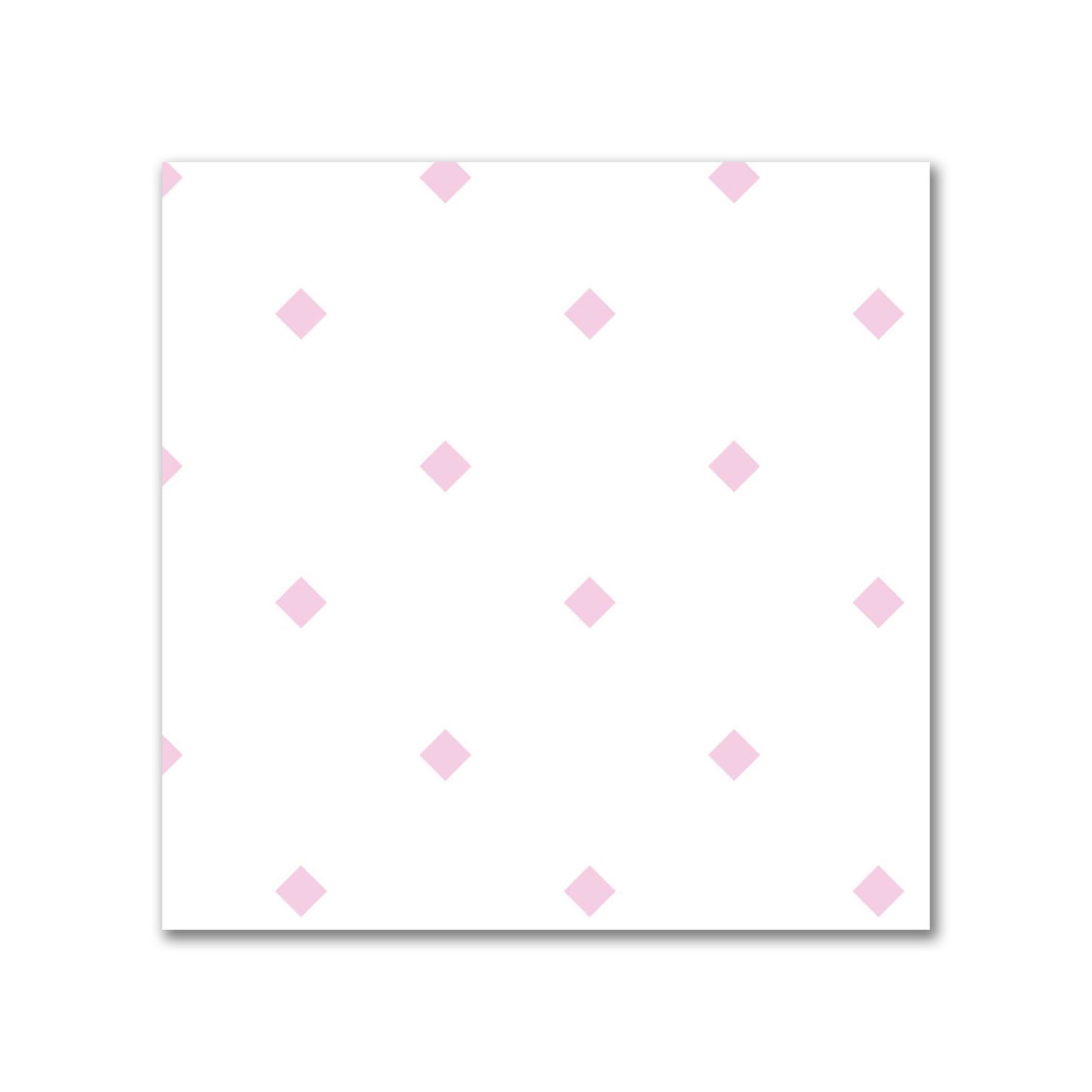 Off-White Cotton Canvas Fabric with Pink Diamonds, FACC-1081-101